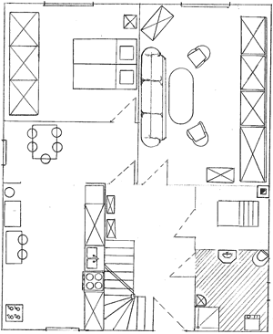 Ferienhaus Putlitz - Grundriss Erdgeschoss